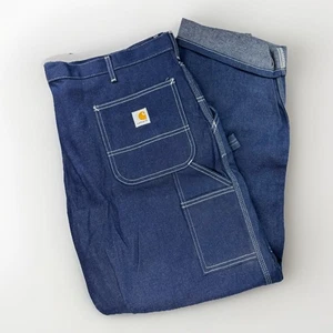 Carhartt Carpenter Jeans Men’s 40x30 Blue Workwear Utility Straight Leg Y2K USA - Picture 1 of 8