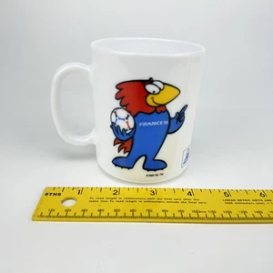 Taza Copa Mundial Francia 98 Vintage Mascota Footix Licencia Oficial 1995 Copa de Fútbol - Imagen 1 de 12