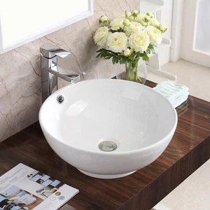 Karran VC-410-WH Valera 17 pollici Vitreous China Vessel Lavandino da Bagno in Bianco con - Foto 1 di 6