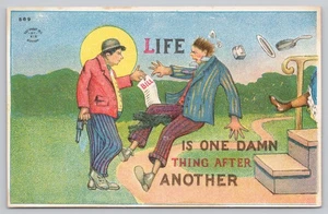Comic Postcard Unidentified Artist: Bill, Life Is One Damn Thing After Another - Picture 1 of 2
