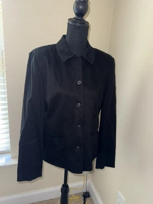 Chaqueta Blazer Saks Fifth Avenue Real Clothes Negra Texturizada Mujer’s Talla 8 Foto 1 de 3