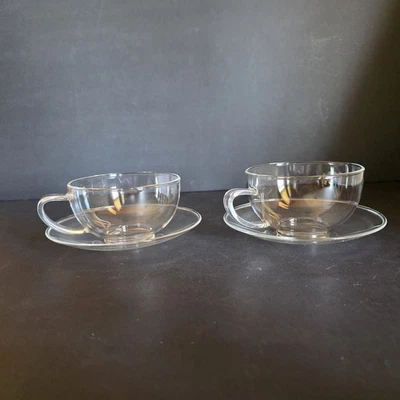 Teabloom Kyoto Collection 茶杯和碟子一对耐热硼硅酸盐玻璃 — 第 1/4 张图片