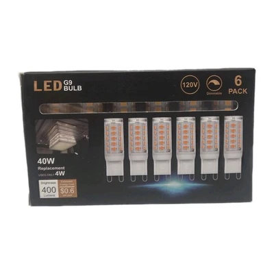 6 Pack Of G9 LED Dimmable Chandelier Bulbs 40W Equivalent 5000K Neutral White - Image 1 of 3