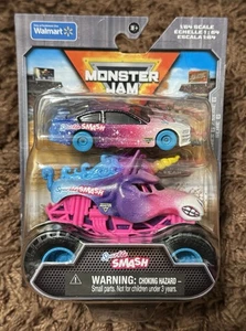 2025 Monster Jam Sparkle Smash & Race Car 1:64 Walmart Exclusive 2-Pack Neu in OVP - Bild 1 von 11