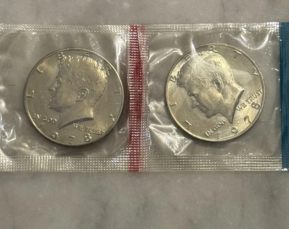 1978 P D Kennedy Commemorative Half Dollar - BU - Mint Cello - Image 1 of 3