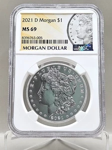 2021 D Morgan Silver Dollar NGC MS 69 - Picture 1 of 14