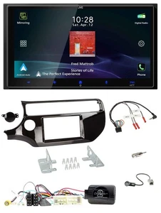 JVC USB Bluetooth 2DIN DAB Lenkrad Autoradio für Kia Rio UB 2017-2023 piano schw - Bild 1 von 11