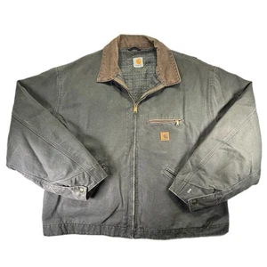Vintage Carhartt Detroit Jacket J97 MOS Mens 4XL Moss Green Blanket Lined - Picture 1 of 10