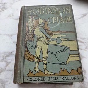 Robinson Crusoe (David McKay, nd. c1905) color illustrations - Imagen 1 de 7