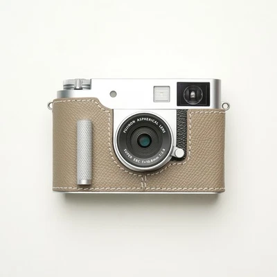 Handmade Genuine Leather Camera Half Case Bag Cover Suitable For Fujifilm X-Half - Image 1 of 4