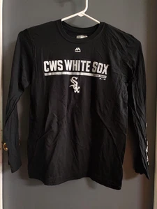 Chicago White Sox Long Sleeve T-Shirt Men's Medium Black White NEVER WORN - Picture 1 of 8