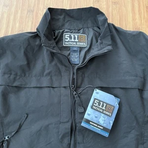 NWT 5.11 Tactical Response Jacket Men Small Black Wind Water Resistant FLAW - Picture 1 of 17