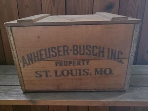 Vintage Anheuser Busch 1876 - 1976 Centennial Holz Bierkiste Box hervorragender Zustand - Bild 1 von 7