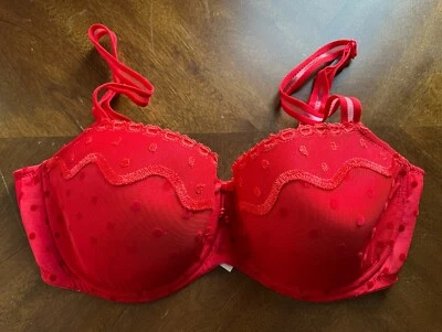 Бюстгальтер Prima Donna, Touch me, 34E без подкладки, горошек, красный, новый с ярлыком, 48$! - Изображение 1 из 4