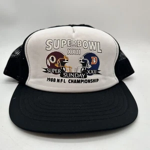 VINTAGE Washington Redskins Hat Cap Snap Back Trucker Mesh Super Bowl Yupoong - Picture 1 of 13