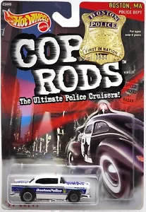 HOT WHEELS KB TOYS EXCL COP RODS BOSTON MASSACHUSETTS '55 CHEVY REAL RIDERS! - Picture 1 of 2