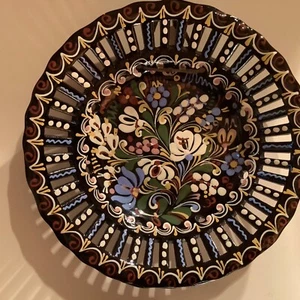 Hungarian folk art wall plate hand painted, large. - Picture 1 of 7