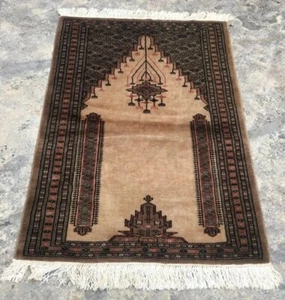 Vintage Afghan Hand knotted Rug Oushak Design Rug Mini Rug Home Decor Rug,3x4ft - Picture 1 of 7