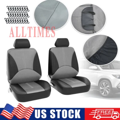 2pcs Car Seat Cover Premium PU leather 2-Seat for Car Truck SUV - Various Colors Foto 1 de 4