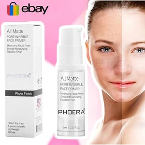 PHOERA FACE PRIMER MAKEUP PORE FIXER MINIMISER BASE OIL FREE LONG LASTING 6ML - Picture 1 of 4