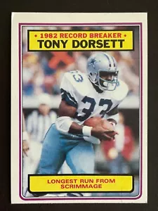 Tony Dorsett Record Breaker 1983 Topps Football Card #2 - Dallas Cowboys HOF - Picture 1 of 2