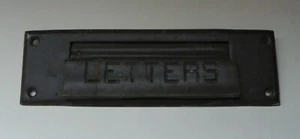 Antique Brass LETTERS Door Mail Slot Mailbox Slot - Picture 1 of 3