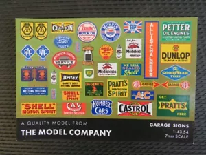 A.B.S SIDELINES 7mm -1:43 - 0 GAUGE ADVERTISING SIGNS - SHEET B S.G03 - Picture 1 of 3