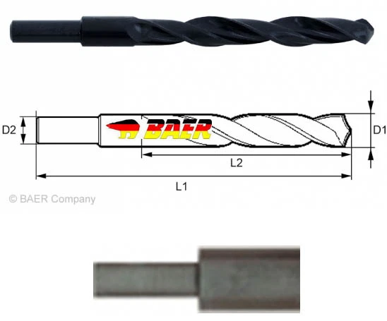 HSS Spiralbohrer Schaft reduziert auf 13 Mm Metallbohrer Stahlbohrer Eisenbohrer 29 0 Mm