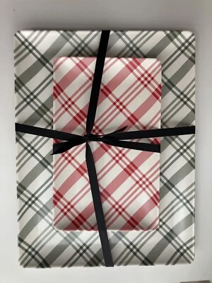 Hearth & Hand Magnolia Casual Plaid -Melamine Serving Tray Set NWOT - Image 1 of 3