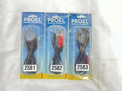 Proel Musical Products X2 RCA转1⁄3英寸插孔电缆#2581-#2583(批量3) — 第 1/4 张图片