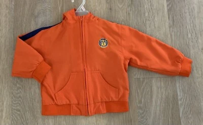 Jaqueta Kid Connection masculina tamanho 24 meses laranja zíper completo com capuz forrada casual - Imagem 1 de 4