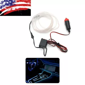 Blue Car Interior Atmosphere Glow EL Wire String Strip Lights Lamps Decor 2M LED - Picture 1 of 12