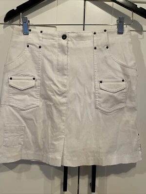 Saia Jamie Sadock Skort Feminina Bolsos Brancos Zíper Mosca Fenda Lateral Golfe Roupa Ativa 4 - Imagem 1 de 4