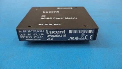 TYCO DW025AJ-M, DC-DC PWR MODULE, IN:DC36-75V,0.92A,OUT1:DC+5V,2.5A,OUT2:DC -5V - Image 1 of 4