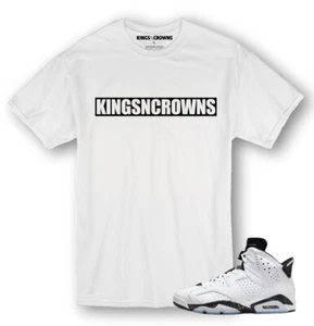 KNC Tee shirt For Jordan 6 White Black Reverse Oreo Sneakers. Kings N Crowns - Picture 1 of 1