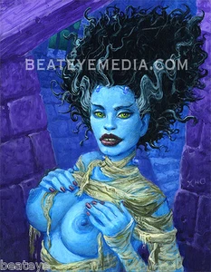 XNO-FRANKENSTEIN PRINT-UNDERGROUND COMIC,HORROR,LOWBROW,KARLOFF,MONSTER-COMICS - Picture 1 of 1