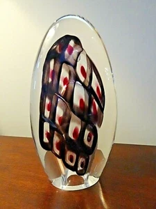 Pisapapeles firmado Matthew Paskiet Firenation Toledo arte vidrio escultura pavo real - Imagen 1 de 12