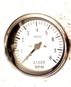Smiths Replica Tachometer 0-8000 RPM Electronics Electric 85MM WC - Picture 1 of 3