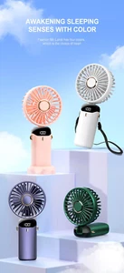 Portable USB Rechargeable Folding Hand held Fan Desk Cooler Cooling 5 mode Mini - Picture 1 of 23