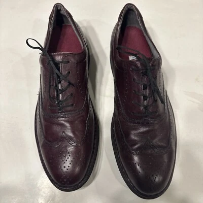 Sapatos sociais Rockport vintage masculino tamanho 10M M3677 sola Vibram usado estreito - Imagem 1 de 4