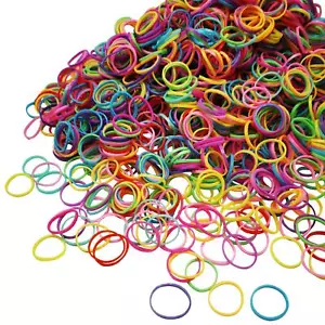 1000 Pcs Colorful Mini Rubber Bands Soft Elastic Hair Braids Tiny Bands - Picture 1 of 7
