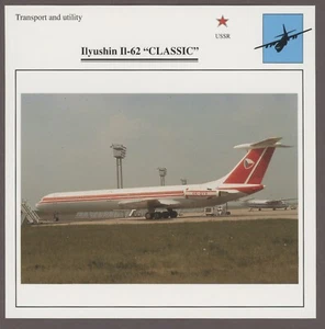 Ilyushin Il-62 Classic Edito Service Warplane Air Military Card USSR - Picture 1 of 1