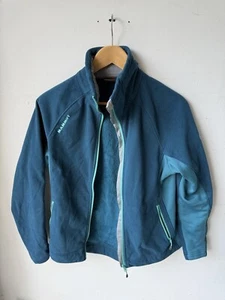Mammut Women's Fleece sweater Jacket Size Medium Teal Full Zip Swiss Design - Picture 1 of 3