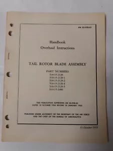 Sikorsky Tail Rotor Blade Assembly Handbook Overhaul Instructions 1955 Original - Picture 1 of 12