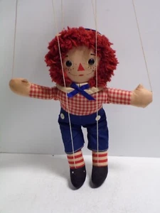 Raggedy Andy Cloth Stuffed Marionette Doll Knickerbocker String Puppet 010424JET - Picture 1 of 5