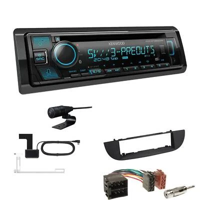 Kenwood KDC-BT960DAB Autoradio CD DAB+ Bluetooth für Fiat 500 500C Schwarz - Bild 1 von 4
