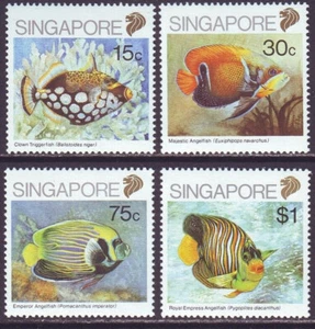 Singapore 1989 SC 548-551 MNH Set Reef Fish - Picture 1 of 3