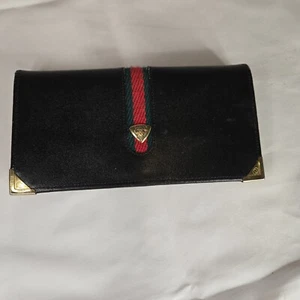 Vintage schwarze Gucci Geldbörse mit Dreifachfaltung - Bild 1 von 5