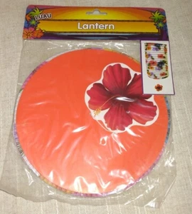 Vintage Luau Blumenmuster Papierlaternen 1 Packung Dekoration 7" x 14" - Bild 1 von 4