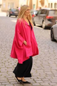 MILANO - Lagenlook OVERSIZE JACKE Gr 46 bis 60 - pink - Picture 1 of 12